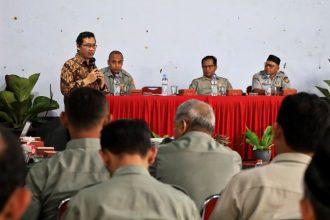 Rapat koordinasi Pemkab Magelang tentang laporan Luas Tambah Tanam (LTT) dan percepatan pembangunan ekonomi berbasis pertanian yang dilaksanakan di Rumah Makan Bebek Goreng Diwak, Kecamatan Tegalrejo, Kamis (30/4/2026). Foto: dokumentasi