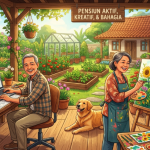 Ilustrasi AI masa pensiun masih tetap aktif dan produktif. Foto: Google Gemini