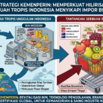 Ilustrasi AI Google Gemini; hilirisasi industri buah tropis Indonesia menghadapi impor buah subtropis. Foto: kawanbisnis.com