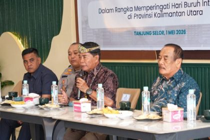 Gubernur Kaltara Zainal Arifin Paliwang saat menghadiri Diskusi Publik dengan Buruh. Foto: dokumentasi