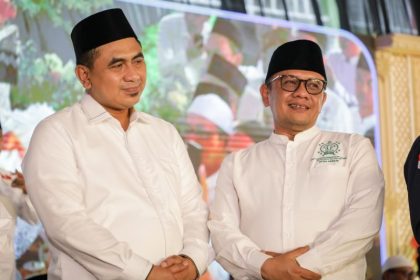 Wakil Gubernur Jateng, Taj Yasin Maimoen dan Sekjen Jatma Aswaja Helmy Faishal Zaini. Foto: dokumentasi