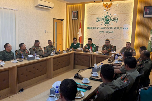 Pembekalan Calon Peserta Susbanpim VIII utusan Satkorwil Banser Jawa Tengah di gedung PWNU Jateng, jl. dr. Cipto 180 Kota Semarang,, Rabu (6/5/2026) petang.