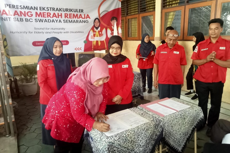 Peresmian PMR sebagai programstrakurikuler di SLB BC Swadaya, Jum'at (8/5/2026). Foto: dokumentasi