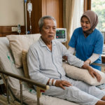 Ilustrasi gambar penderita stroke by Google Gemini. Foto: kawanbisnis.com