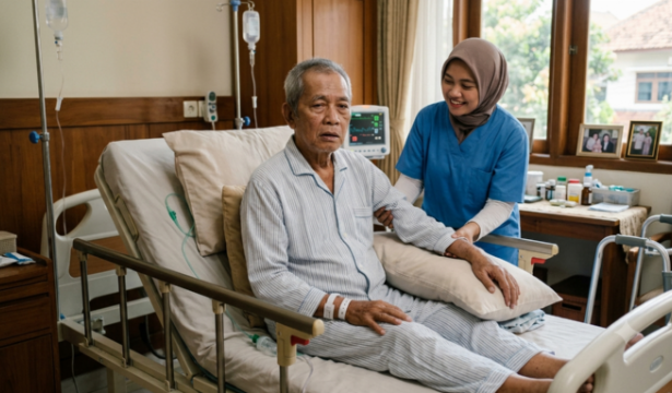 Ilustrasi gambar penderita stroke by Google Gemini. Foto: kawanbisnis.com