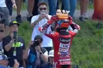 Pembalap Ducati Lenovo Marc Marquez. Foto: tangkap layar SpoTV Indonesia