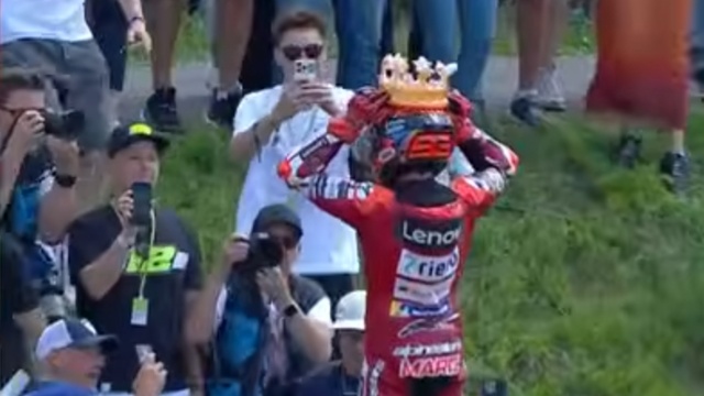 Pembalap Ducati Lenovo Marc Marquez. Foto: tangkap layar SpoTV Indonesia