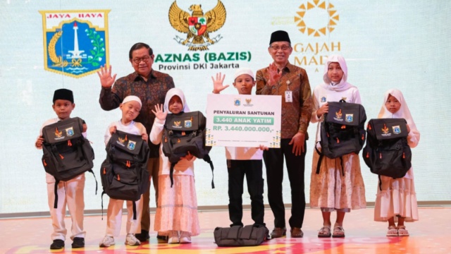 Pemprov DKI Jakarta Salurkan Bantuan Baznas Rp3,44 Miliar untuk Santuni Anak Yatim