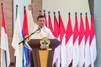 Gubernur Jawa Tengah Ahmad Luthfi saat menghadiri pelantikan Pengurus Provinsi PTMSI Jawa Tengah di Wisma Perdamaian, Semarang, Sabtu (1/8/2026). Foto: dokumentasi